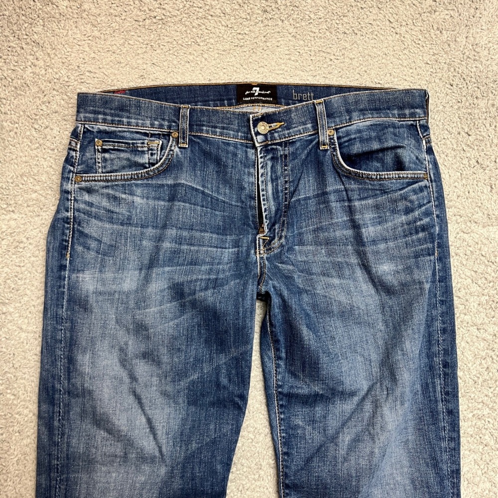 7 For All Mankind Jeans Mens 38x30 Brett Bootcut Luxe Performance Office USA